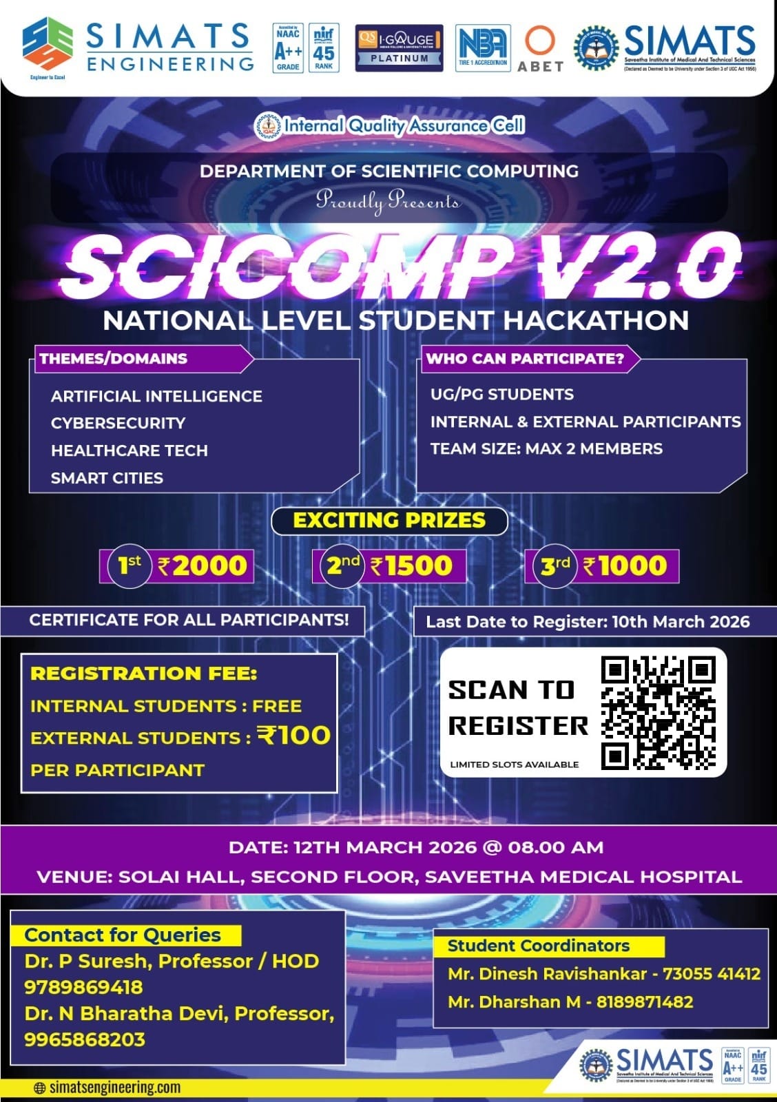 SCICOMP v2.0 Hackathon Poster 